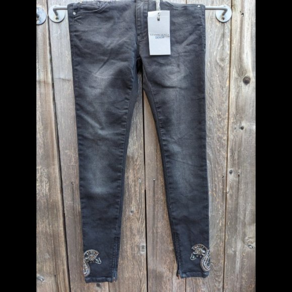 Low Waist Black Jeans Stretch BRITNEY Slim 28 NWT Silvian Heach - Picture 7 of 10